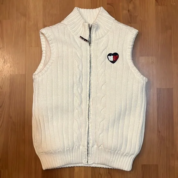 Tommy Hilfiger Jackets Coats Girls Sleeveless Faux Fur Lined